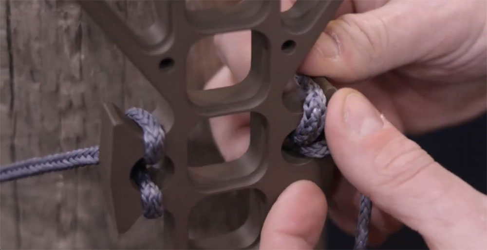 A look at the quick attachment method for the HyperLite climbing sticks.